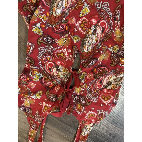 Women's Skinny Dippers Paisley‎ Ashbury Alysa Keyhole One Piece Swimsuit Size XL - Picture 2 of 4